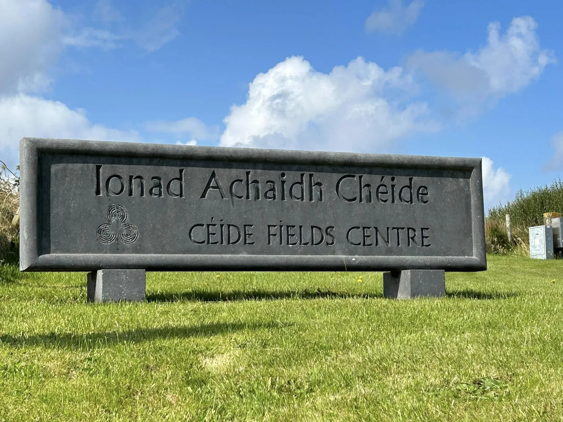 Sign for Ionad Achaidh Chéide, Céide Fields Centre